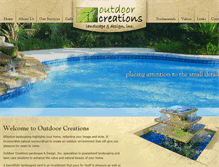 Tablet Screenshot of outdoorcreationslandscaping.com